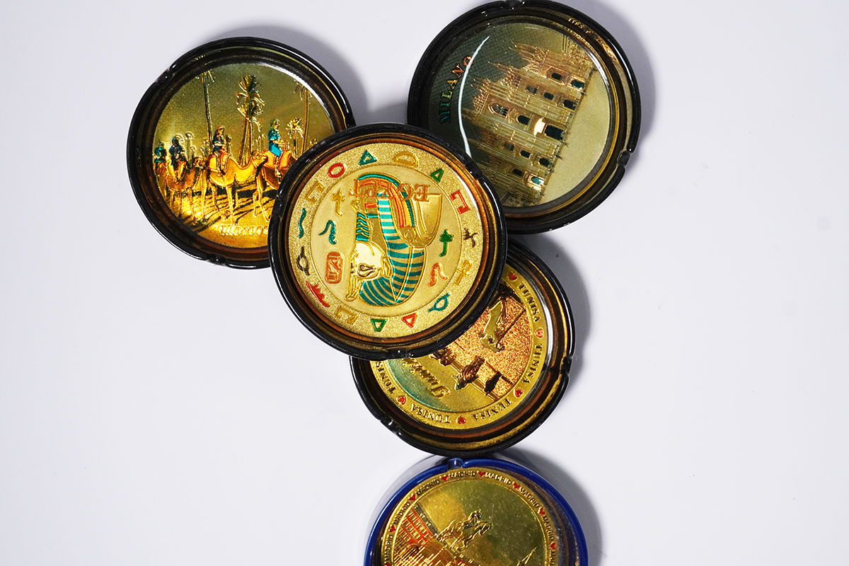 小明陶瓷7946旅游纪念品热销陶瓷烟灰缸外贸定制图案0124