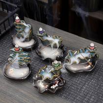 new backflow incense burner creative home decoration ceramic stove crafts zen pisces backflow sandalwood viewing cross-border