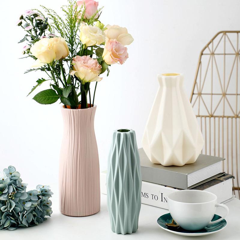 melamine vase nordic plastic vase morandi living room decorative flower vase hydroponic creative vase for flower arrangement wholesale