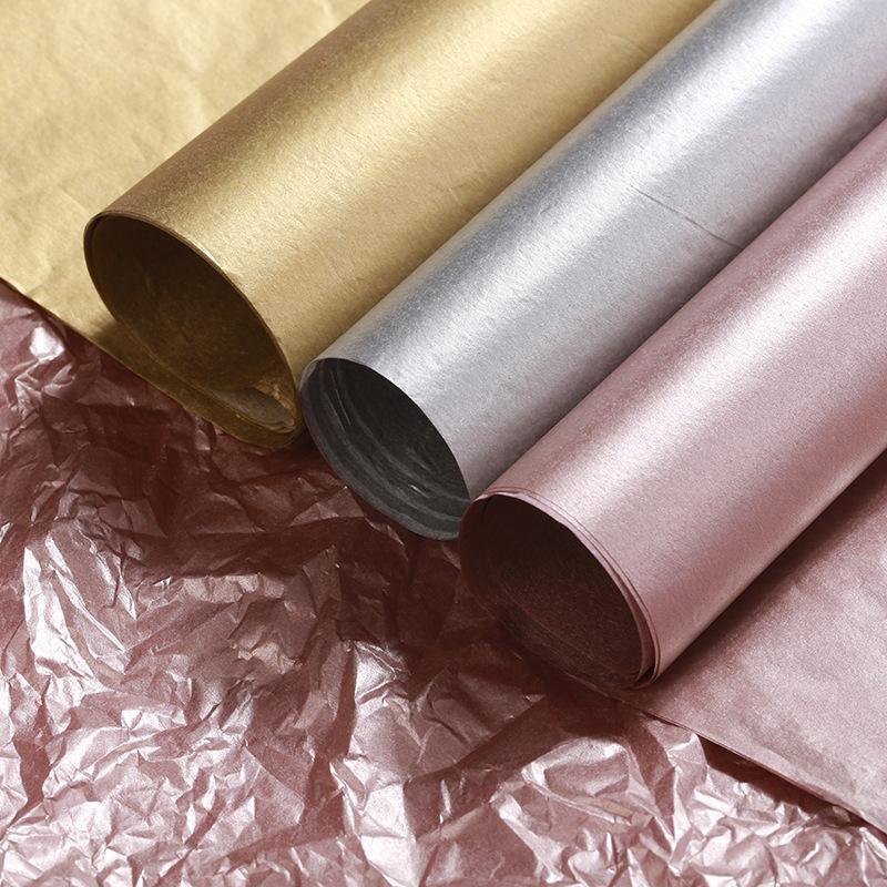 gold silver rose gold wrapping paper, copy paper printing paper tissue paper flowers gift wrap paper