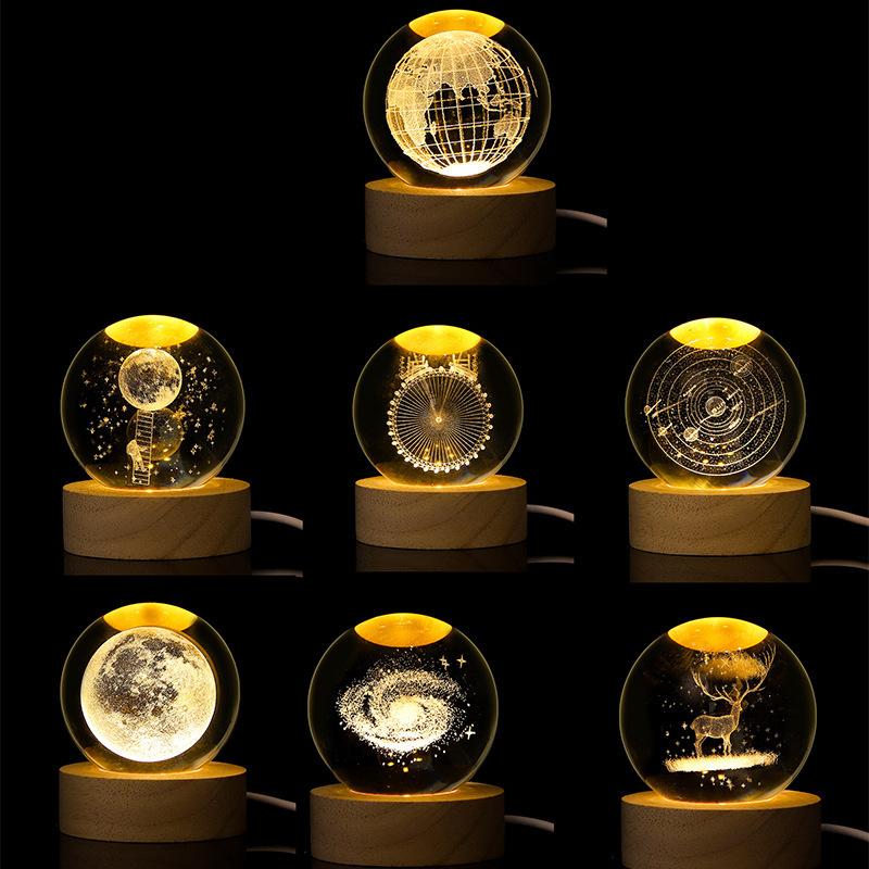 starry galaxy crystal ball decoration bedroom sleep lamp table lamp bedside atmosphere small night lamp children's birthday gifts