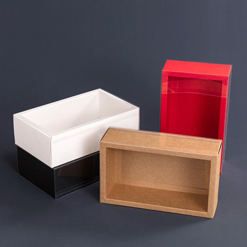 pvc drawer box transparent packing box towel packaging paper gift box printing kraft paper