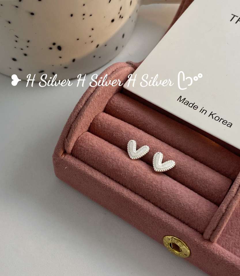 思兰银饰925银耳丁心形百搭小清新款耳饰耳环送礼佳品详情图3