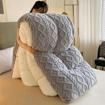 thermal winter duvet cotton double-sided velvet quilt thick warm winter duvet thermal winter duvet lambswool duvet insert dormitory single double duvet