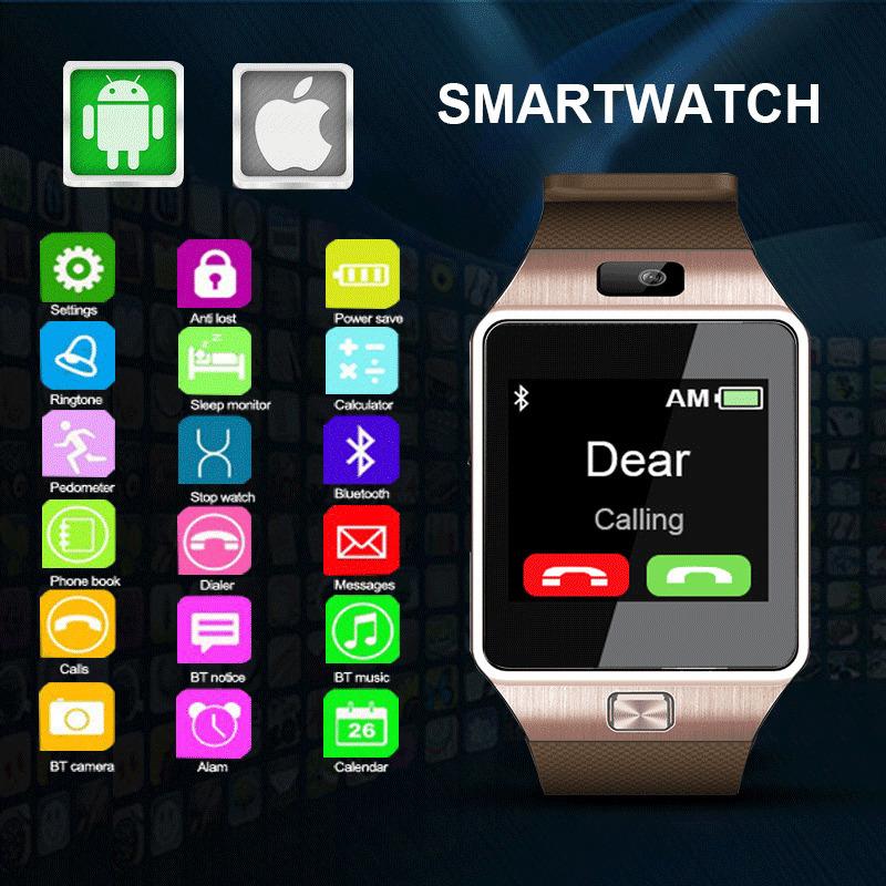 hot dz09 smart watch bluetooth children's phone watch touch screen card multi-language smart wear call