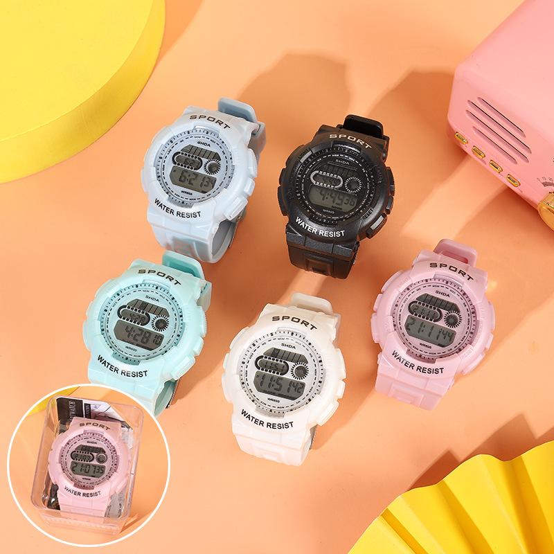 605 Simple Style Boxed Electronic Watch Student Minimalist Style Luminous Watch Junior High School Unicorn Cool Sport Watch