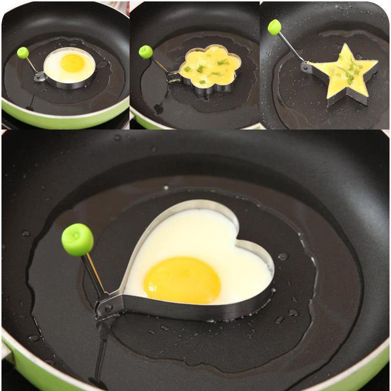 Thickened Stainless Steel Cake Mould Omelette Chocolate Mold Heart Shape Egg Frying Pan Baking DIY Omelette Maker
