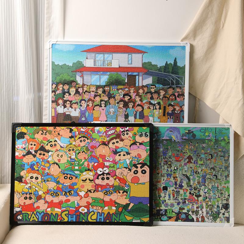 1000 pieces 500 pieces puzzle frame cartoon anime photo frame wall hanging mounting frame 50 x70 plastic frame