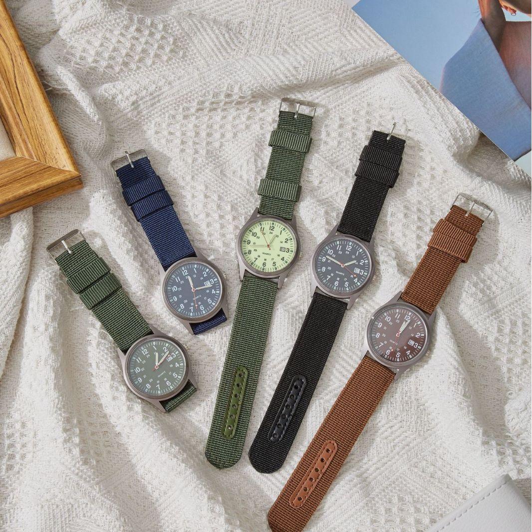 New Canvas Clothing Men's Watch Casual Fashion Gift Watch Army Style Watch Calendar Wish Student Sport Watch Quartz Watch