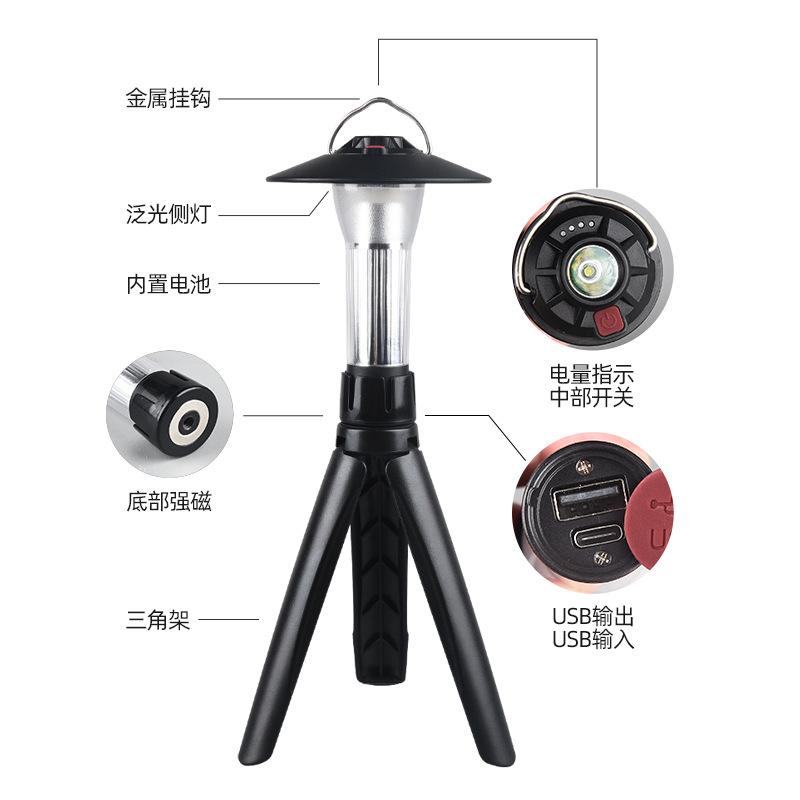 new outdoor lighthouse camping lantern led lighting campsite lamp mini-portable usb rechargeable flashlight camping lamp