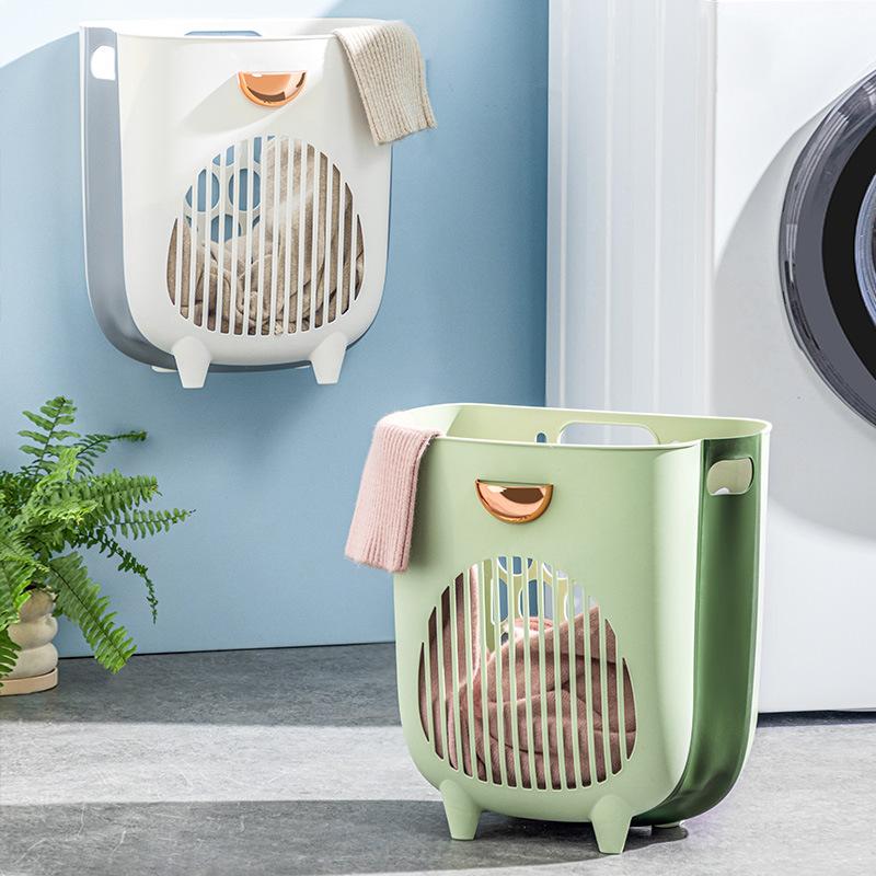clothes storage basket household wall-mounted laundry basket toilet bathroom clothes folding laundry basket