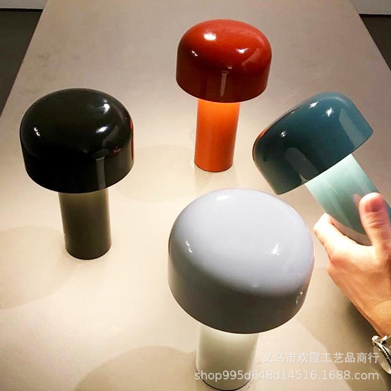 cross-border creative mushroom table lamp bedroom study exhibition hall bar restaurant charging desk lamp net red horse caron small night lamp
