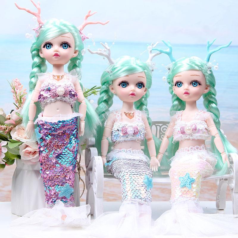foreign trade supply beautiful color mermaid doll constant tide confused barbie doll princess dress-up music doll doll