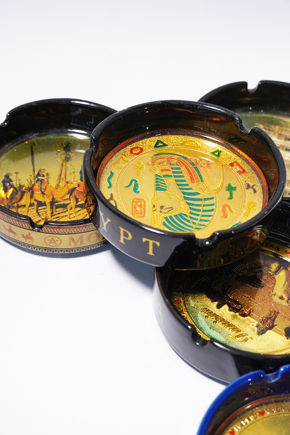 陶瓷工艺7946旅游纪念品陶瓷烟灰缸埃及法老05122工艺品