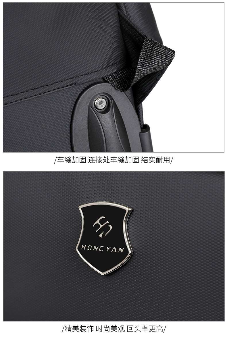 厂家 批发新款皮膜防泼水拉杆双肩背包万向轮商务旅行拉杆双肩背包详情19