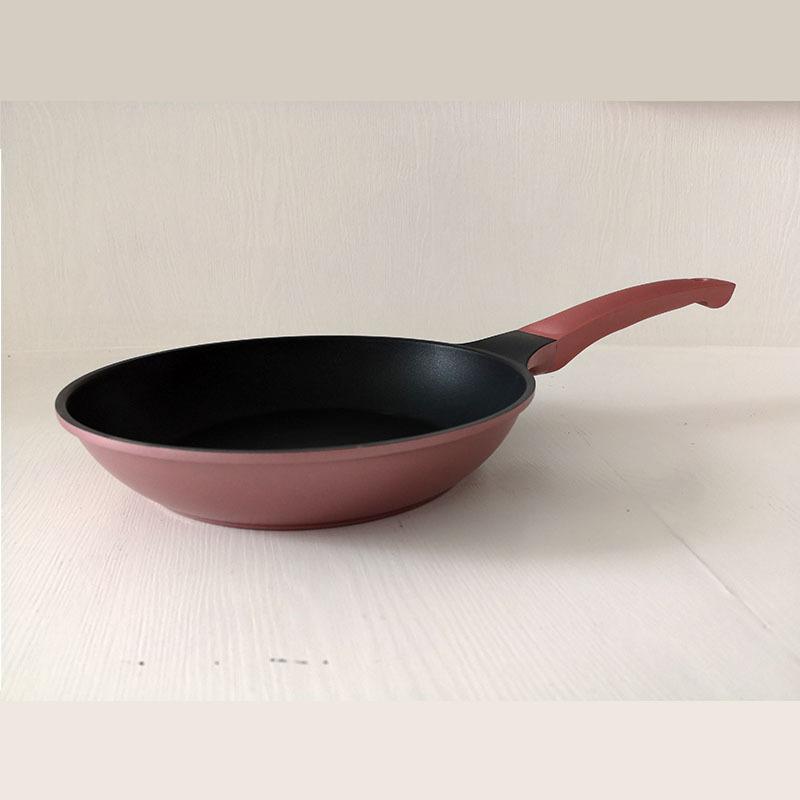Rose Gold Flat Frying Pan Aluminum Alloy Non-Stick Steak Fry Pan Open Fire Induction Cooker Available