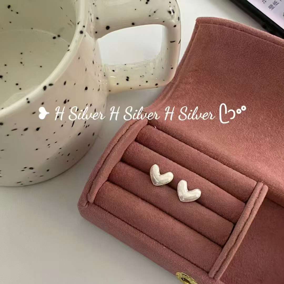 思兰银饰925银耳丁心形百搭小清新款耳饰耳环送礼佳品