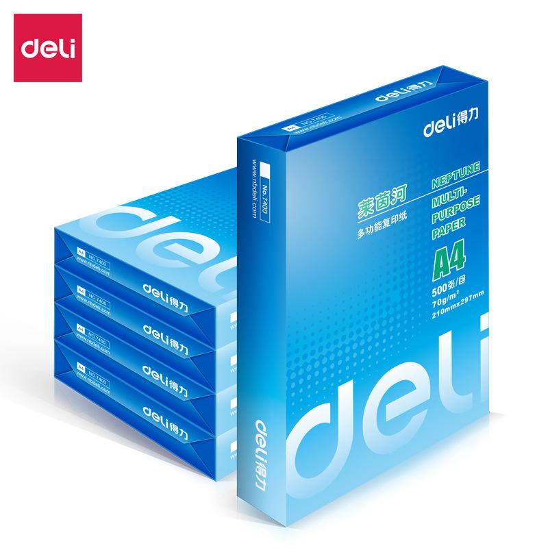 Deli 7401 Rhine Copy Paper Office Printing Paper (A4-70g-5 Packs)