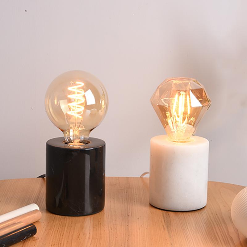 2020 new marble ornament table lamp glass lamp creative simple european bedroom bedside lamp one piece dropshipping