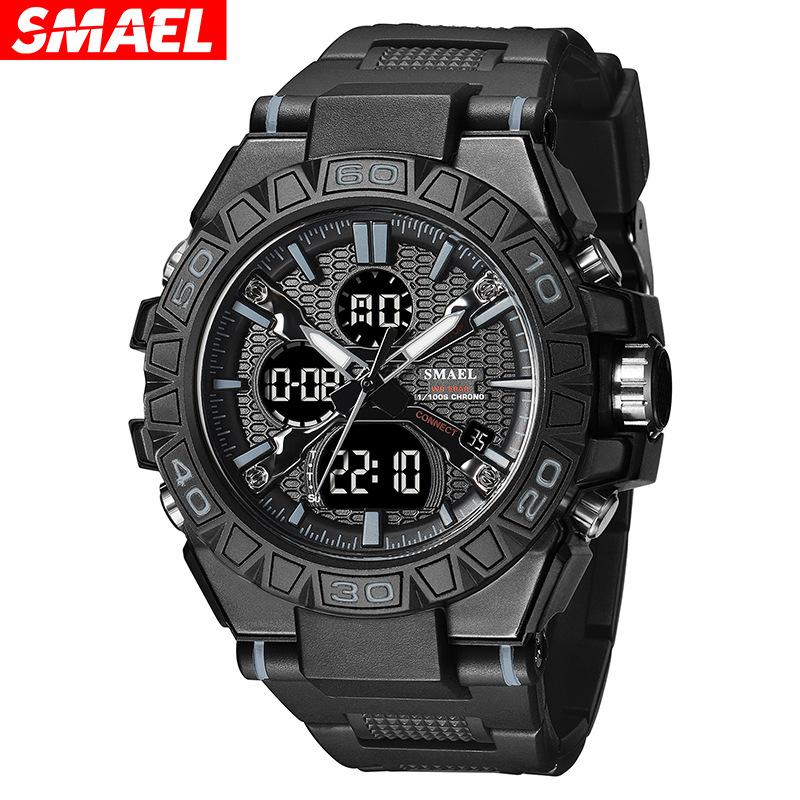 smael smael new alloy outdoor electronic watch men's watch multi-function waterproof luminous sports watch