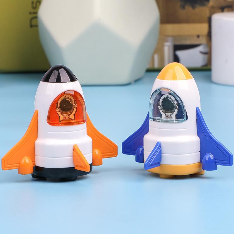1908 space shuttle pencil sharpener cute shape pencil sharpener children's creative stationery cartoon portable pencil sharpener