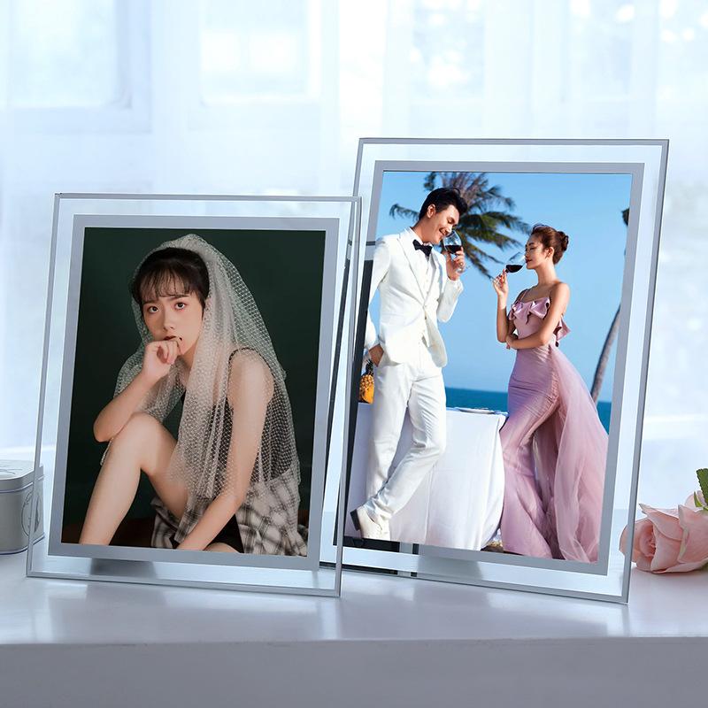 Transparent Crystal Gss Photo Frame Table Decoration 6-Inch 7-Inch 8-Inch A4 Creative Picture Frame 10-Inch Simple Photo Frame Photo Frame Wholesale