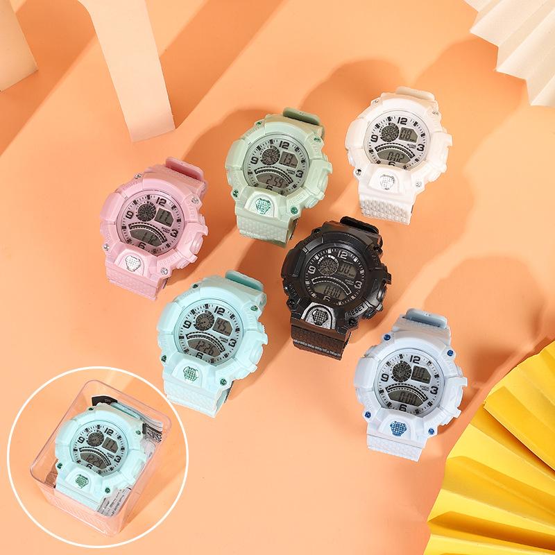 607 Boxed Independent Transparent Box Simple Electronic Watch Unicorn Student Sports Watch Simple Junior High School Women's Watch