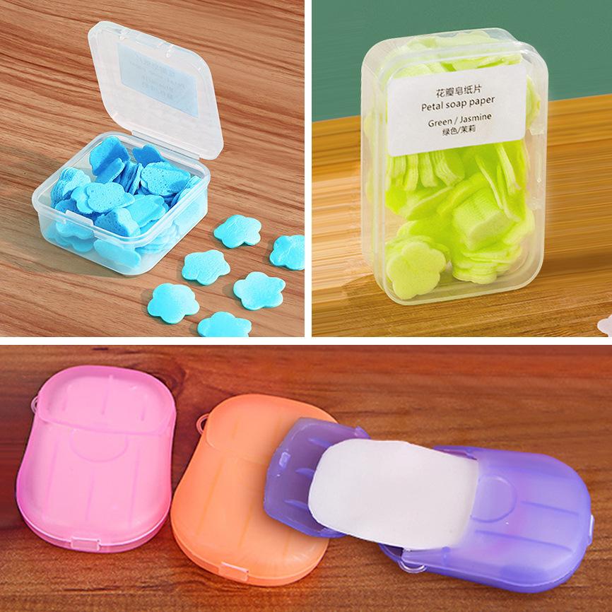 soap slice portable small soap flake mini soap flakes hand washing tablet travel disposable box-packed portable mini