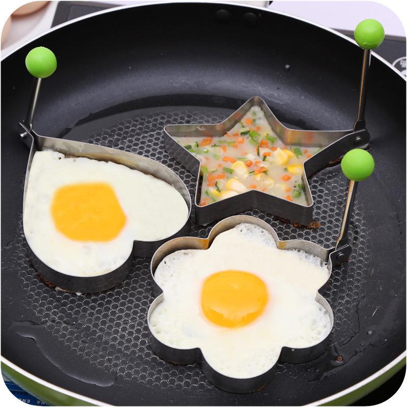 thickened stainless steel omelette maker egg frying pan fried egg mold model creative poached egg heart shape abrasive tool