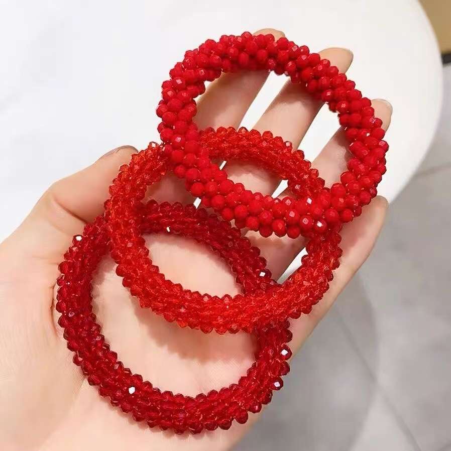 发绳，水晶皮筋发圈，韩版流行发饰