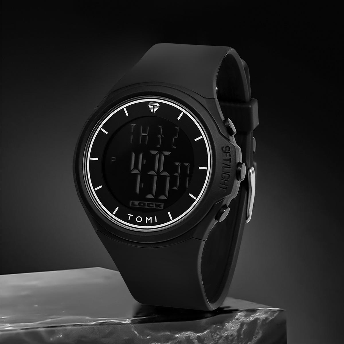 [Spot] Tomi Electronic Push-Button Watch Male Student Youth Fashion Simple Sports Watch Luminous Watch