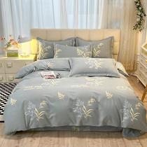 all yiwu cotton thickened brushed printed four-piece bedding set household pure cotton set three-piece bedding set wholesale