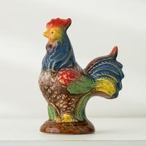 Factory Direct Supply Ceramic Crafts Home Decoration Decoration Colorful Cock and Hen Sets Decoration Wholesale