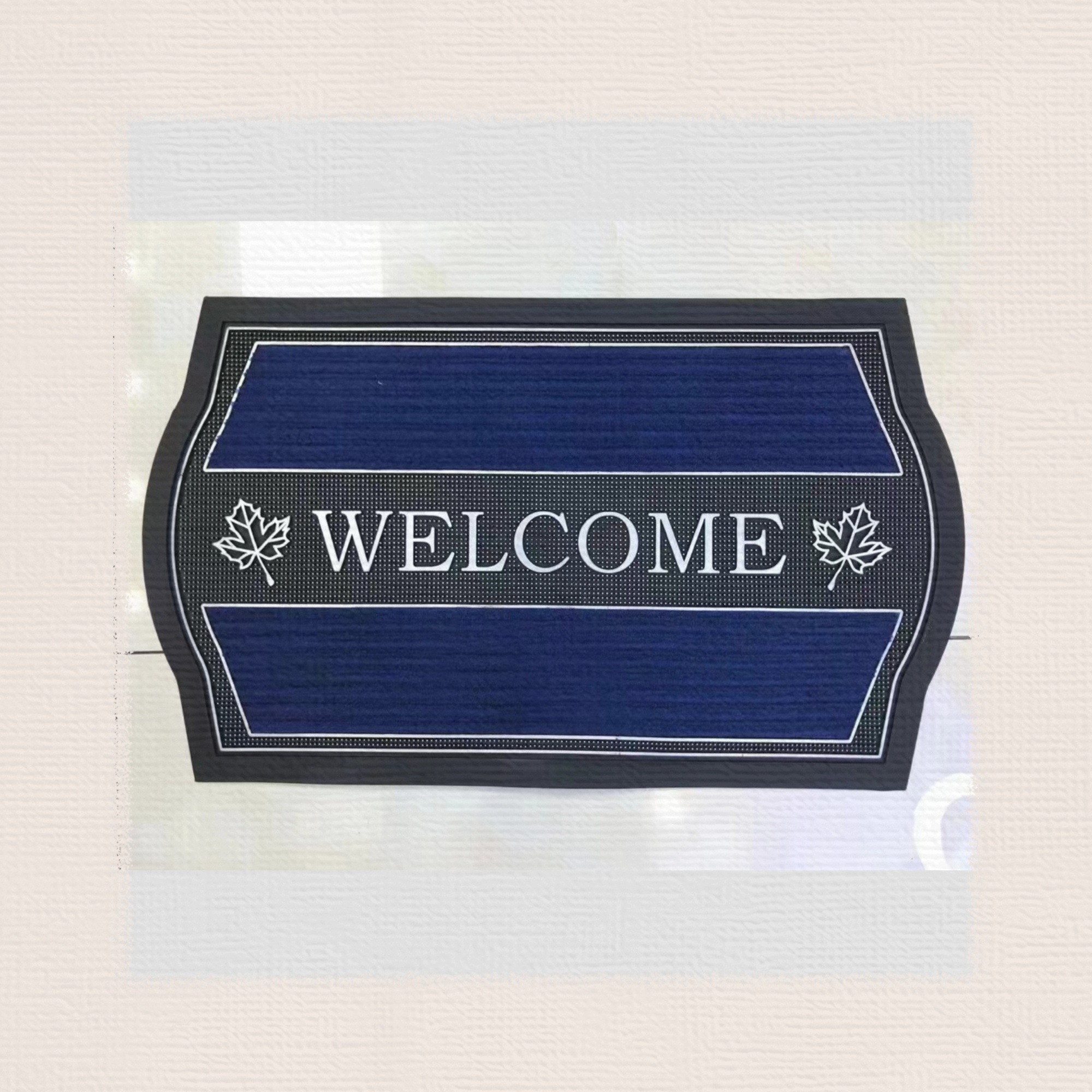 PVC mat, striped door mat, kitchen waterproof mat, bathroom mat, anti-slip mat, injection molded welcome floor mat, size 45*75cm, mixed with regular 5 colors full figure