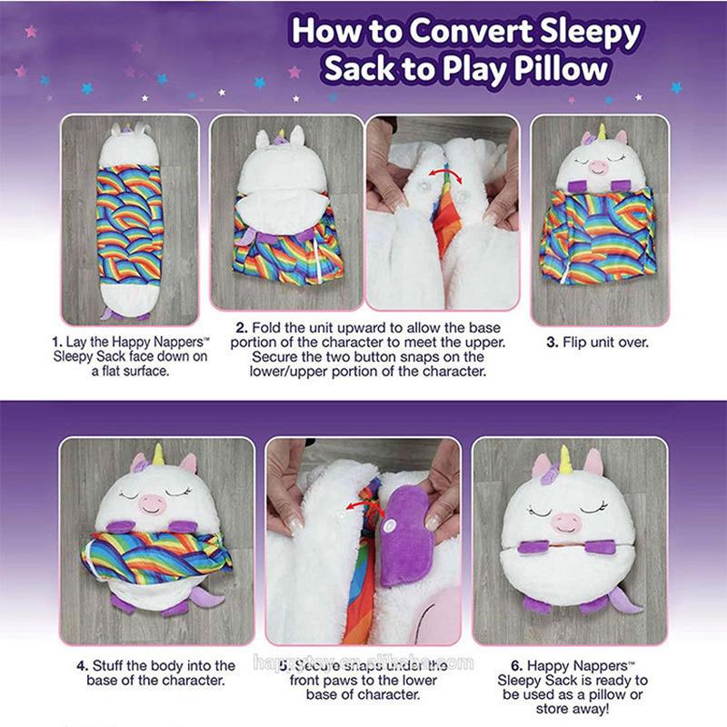 children's sleeping bag children's sleeping bag children's animal pillow sleeping bag folding anti-kick sleeping bag children