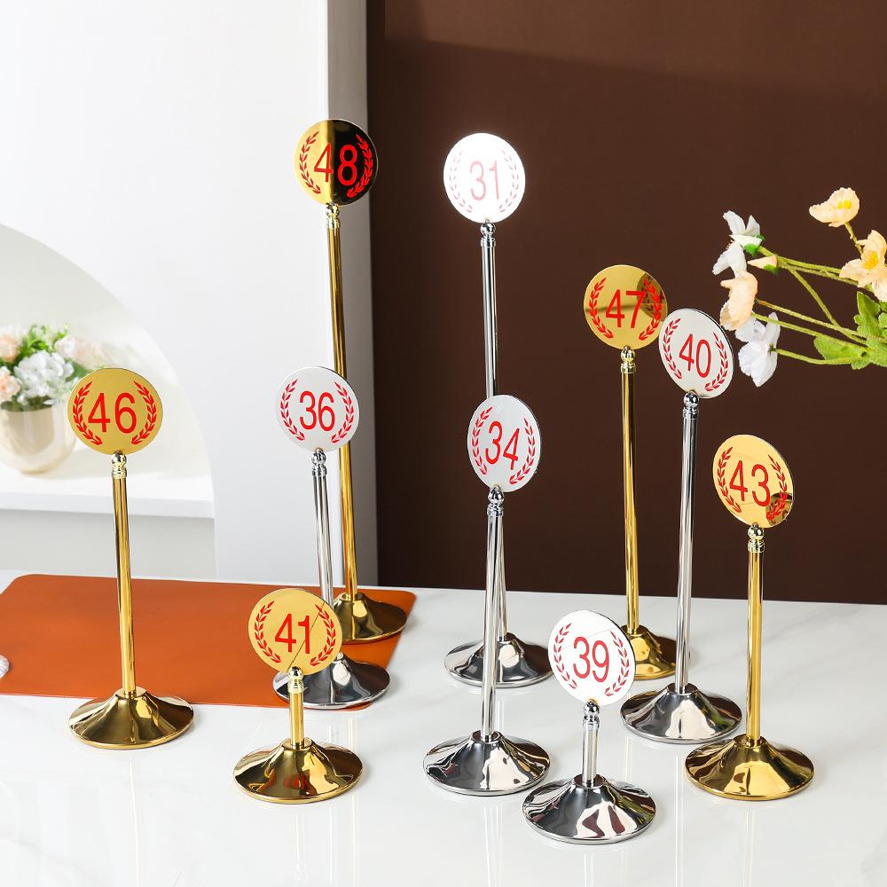 hotel restaurant thickened stainless steel top number plate wedding table creative table card table number plate seat reservation number plate