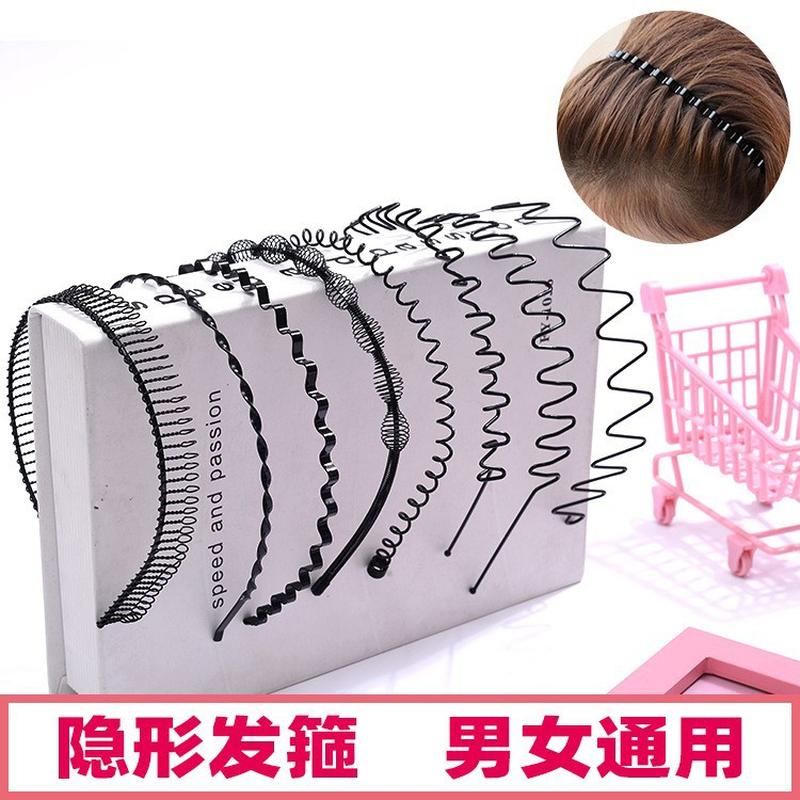 4450 widen and thicken hair tie face wash hair bands trending men and women metal wavy headband men's long hair small goods
