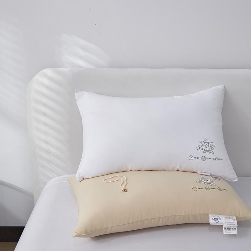 Cotton Milk Fiber Pillow Core Hotel Single Pure Cotton Feather Silk Cotton Shu Pillow