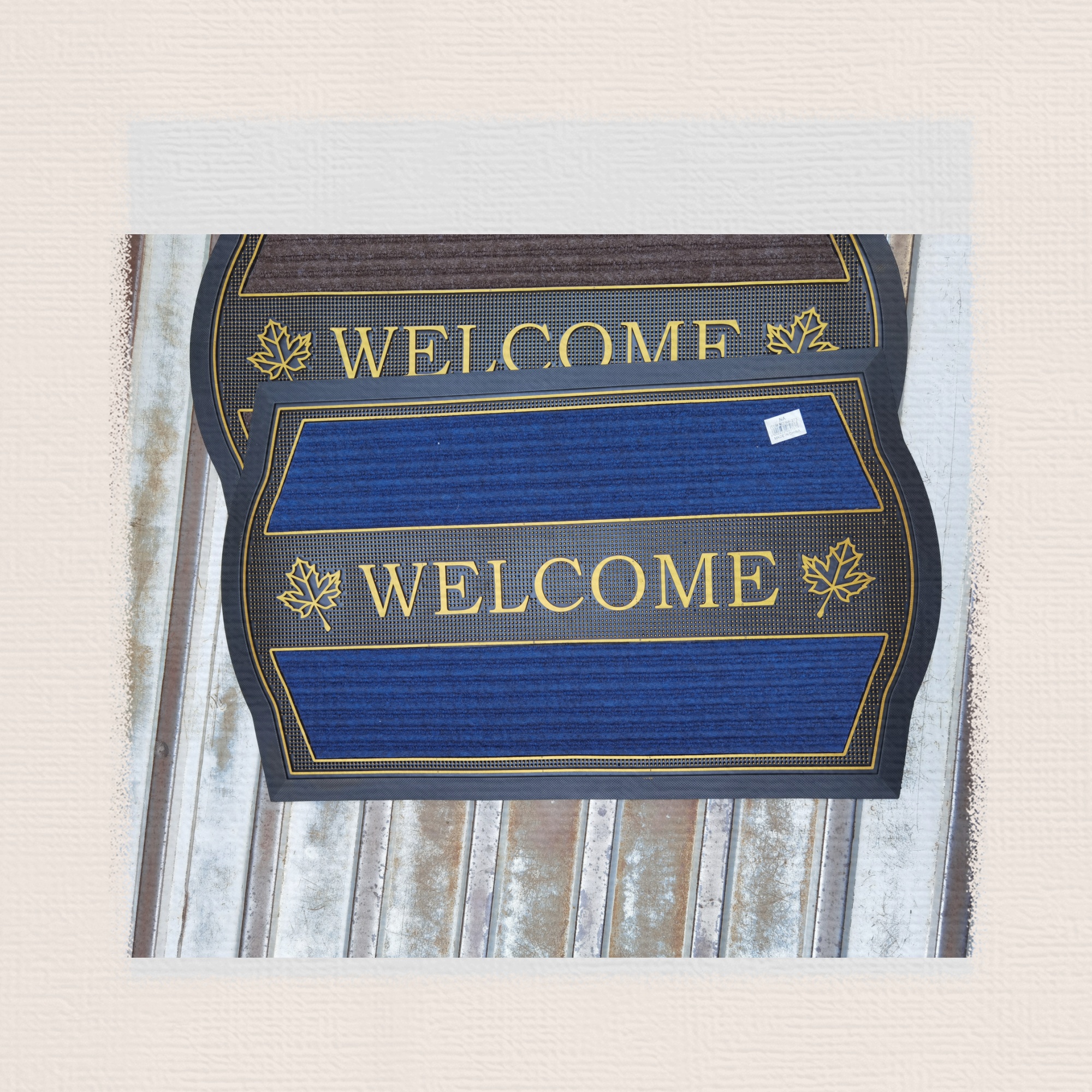 PVC mat, striped door mat, kitchen waterproof mat, bathroom mat, anti-slip mat, injection molded welcome floor mat, size 45*75cm, mixed with regular 5 colors Specification drawing