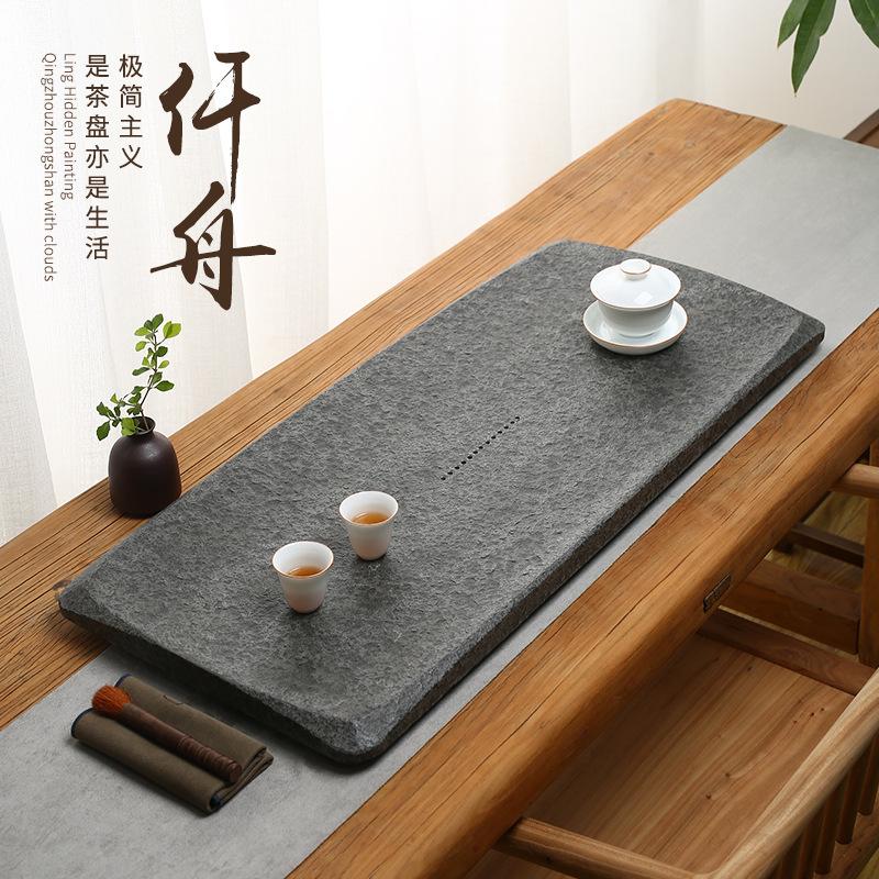 natural black gold stone tea tray household stone black gold stone large size tea table tea pitcher teaware suit tea tray