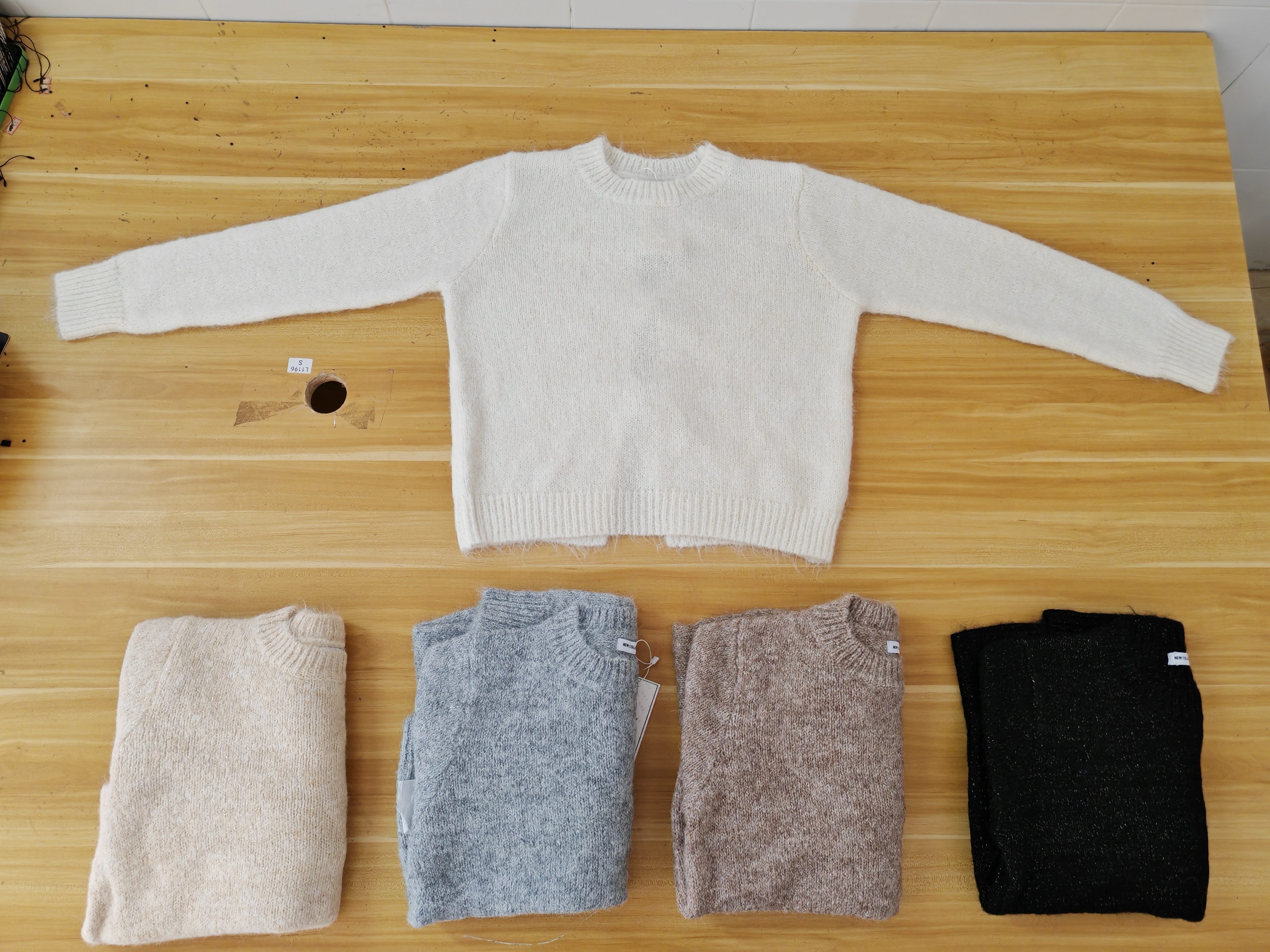 2025 New Women's Blouse Solid Color Lace-Up Cardigan Loose Sweater (5 Colors) Yt0027 Item Picture