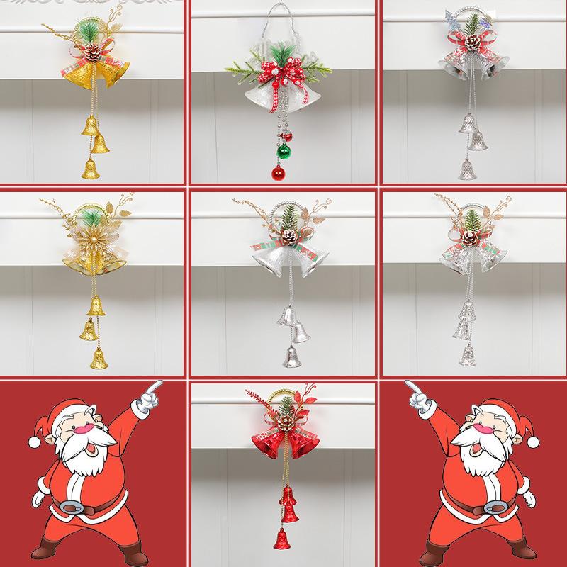 hong kong love jingling bell diy christmas tree decorations ornaments shopping window festival double bell ornaments wholesale