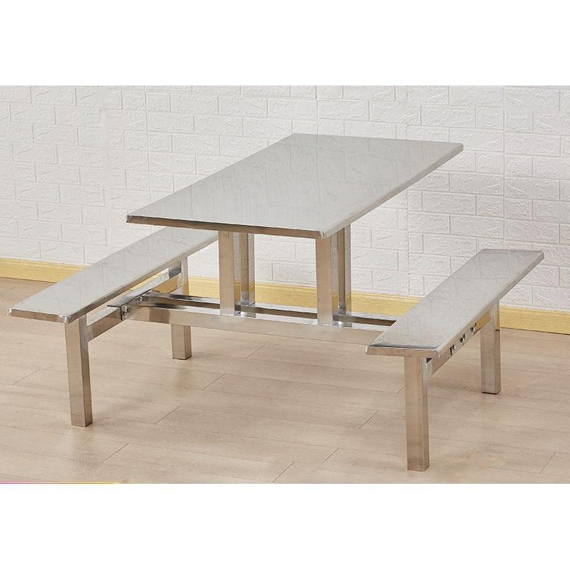 stainless steel canteen table & chair school student staff canteen factory 4 people 6 people 8 people one-piece snack table combination