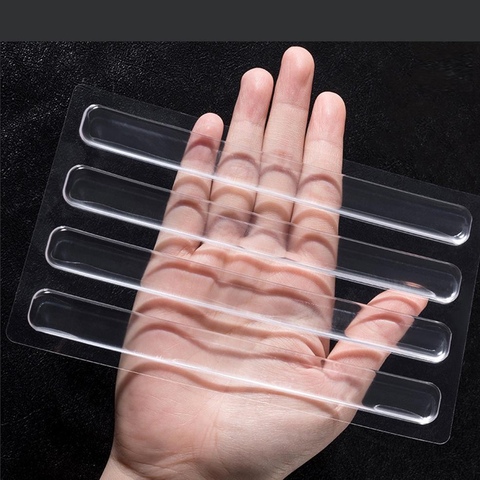 t car door anti-collision stickers wholesale transparent silicone car collision household refrigerator toilet door handle mute bumper strip