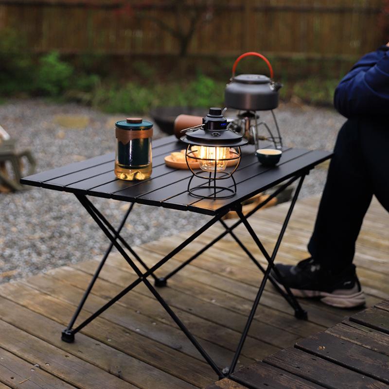 outdoor portable folding aluminum alloy table picnic camping bbq table simple leisure aluminum table large and medium size small size