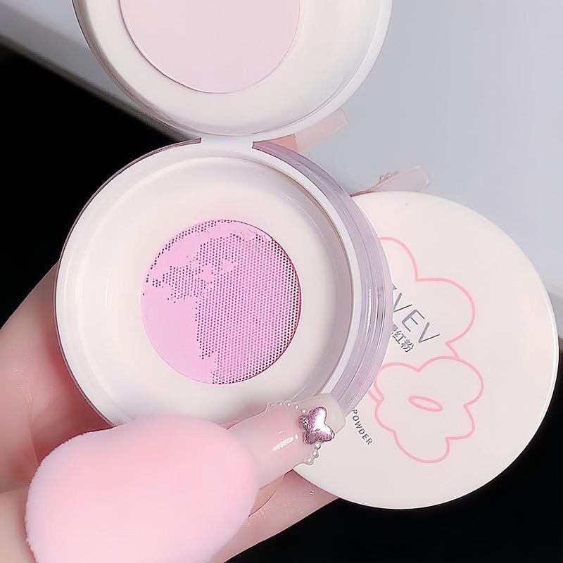 zvev soft mist blush powder air cushion powder rouge uniform skin color student party rouge powder lasting color natural nude makeup