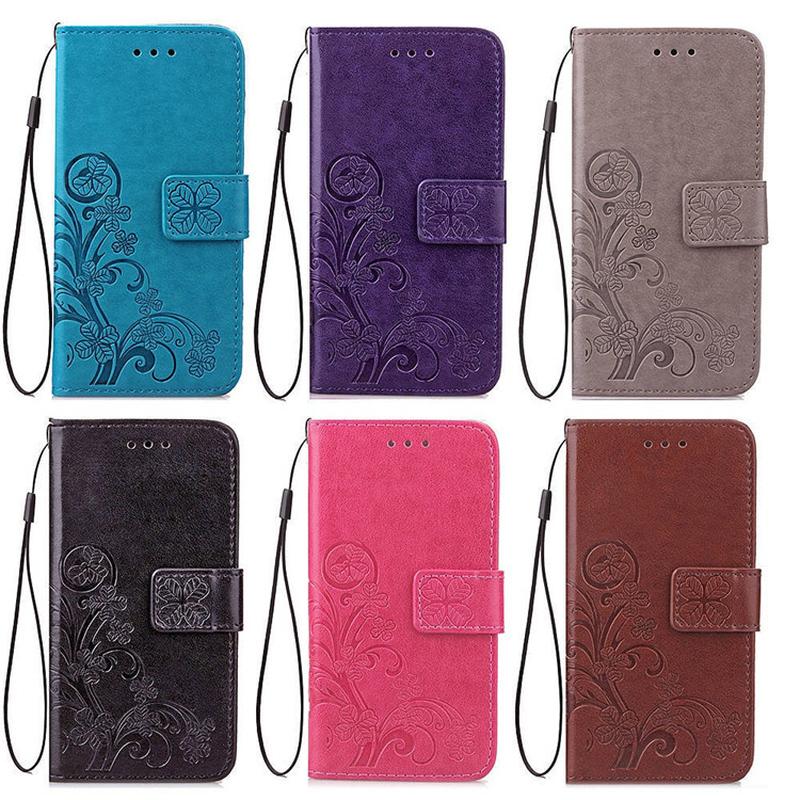 suitable for iphone 14 apple phone case clover left and right open flip card embossed phone protective leather case