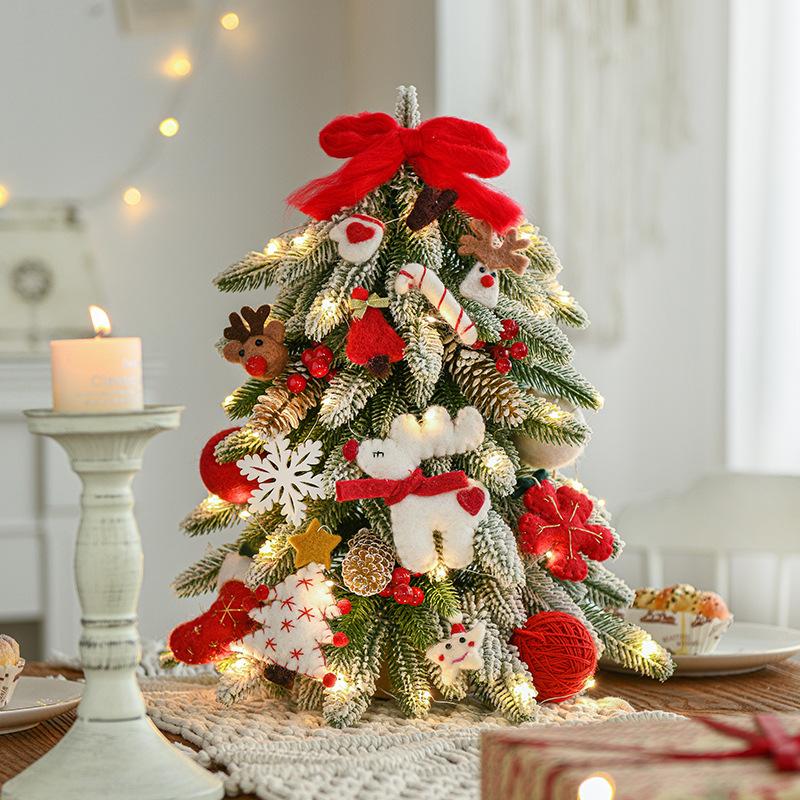 cross-border new desktop christmas tree ornaments nordic style mini christmas tree internet celebrity christmas felt decoration suit