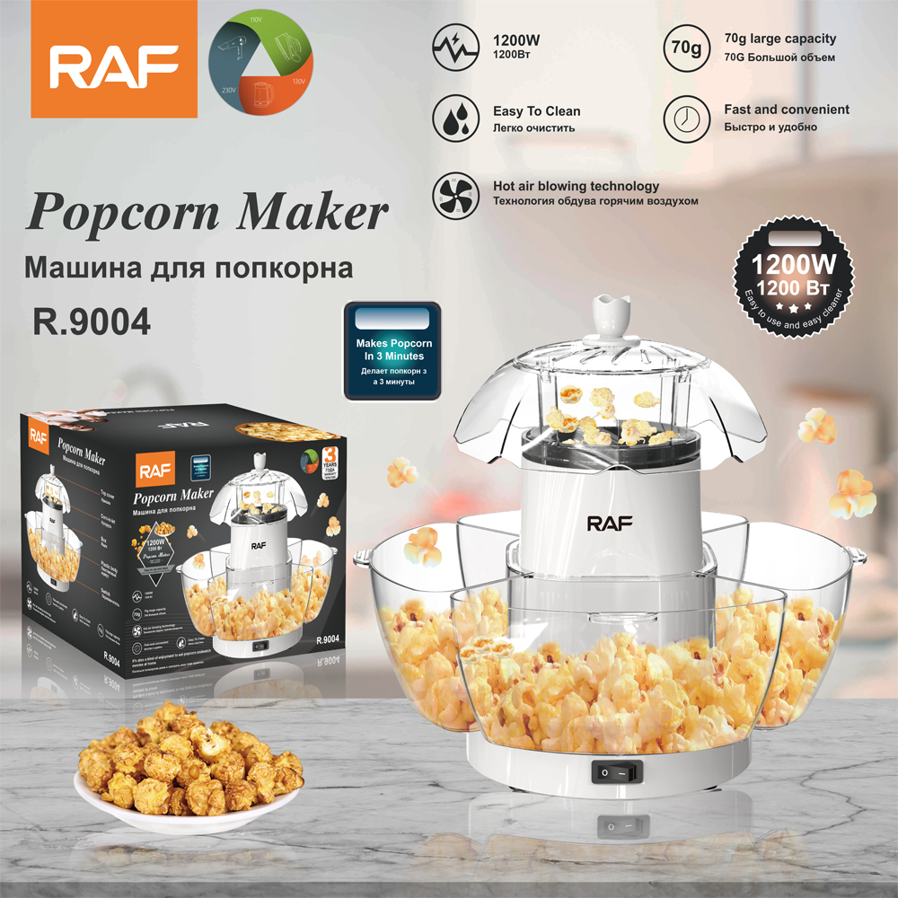 RAF European standard household popcorn machine, fully automatic corn puffing machine, Small DIY popcorn machine R.9004