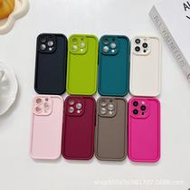 iphone 15 bracket tpu fine hole phone case for apple 14 silicon carbide pure soft shell material phone case